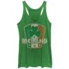 Women's Lost Gods Ireland Flag Clover Racerback Tank Top -Fifthsun Shirts 11MIS1259WA Ireland Luck