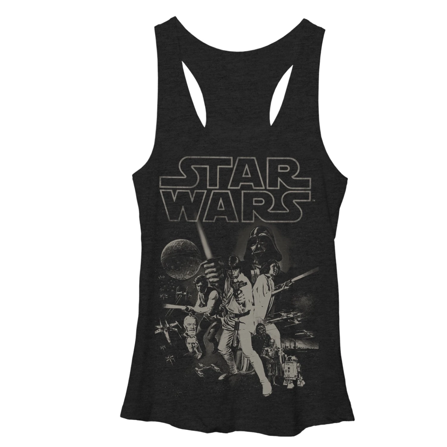 Women's Star Wars Classic Poster Racerback Tank Top 3 Women's Star Wars Classic Poster Racerback Tank Top
