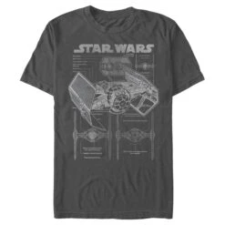 Men's Star Wars TIE Fighterprint T-Shirt -Fifthsun Shirts 11STW708WF Tie Figher xx 149 6