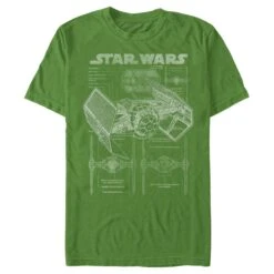 Men's Star Wars TIE Fighterprint T-Shirt -Fifthsun Shirts 11STW708WH Tie Figher xx 149 6