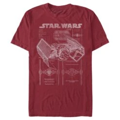 Men's Star Wars TIE Fighterprint T-Shirt -Fifthsun Shirts 11STW708WI Tie Figher xx 149 6