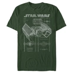 Men's Star Wars TIE Fighterprint T-Shirt -Fifthsun Shirts 11STW708WJ Tie Figher xx 149 6