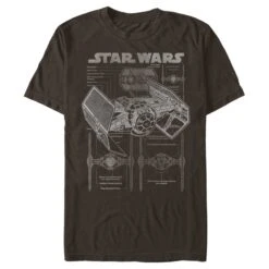 Men's Star Wars TIE Fighterprint T-Shirt -Fifthsun Shirts 11STW708WK Tie Figher xx 149 6