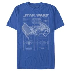 Men's Star Wars TIE Fighterprint T-Shirt -Fifthsun Shirts 11STW708WM Tie Figher xx 149 6