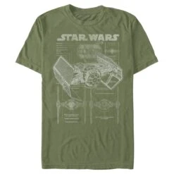Men's Star Wars TIE Fighterprint T-Shirt -Fifthsun Shirts 11STW708WN Tie Figher xx 149 6