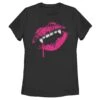 Women's Lost Gods Halloween Lipstick Vampire Fangs T-Shirt