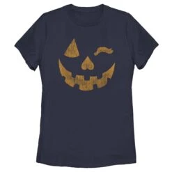 Women's Lost Gods Halloween Jack-o'-Lantern Wink T-Shirt -Fifthsun Shirts 11VL013WN Jack Wink 132 147 copy