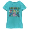 Girl's Nintendo Super Mario Brothers And Princess Peach T-Shirt 2 Girl's Nintendo Super Mario Brothers And Princess Peach T-Shirt -Fifthsun Shirts 12NNTD045WA Tripple Power Comp