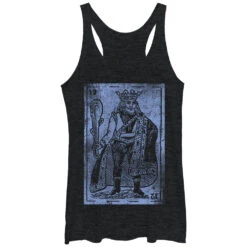 Women's Lost Gods Distressed King Card Racerback Tank Top