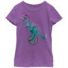 Girl's Lost Gods Unicycle Dinosaur T-Shirt