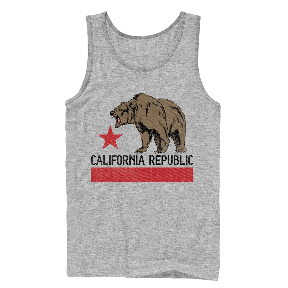 Men's Lost Gods Hungry California Republic Bear Tank Top 3 Men's Lost Gods Hungry California Republic Bear Tank Top