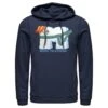 Men's MTV Christmas Snowman Logo Pull Over Hoodie -Fifthsun Shirts 13MTVN043J SnowMan Comp xx 147
