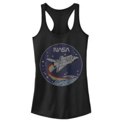 Junior's NASA Space Rocket Racerback Tank Top
