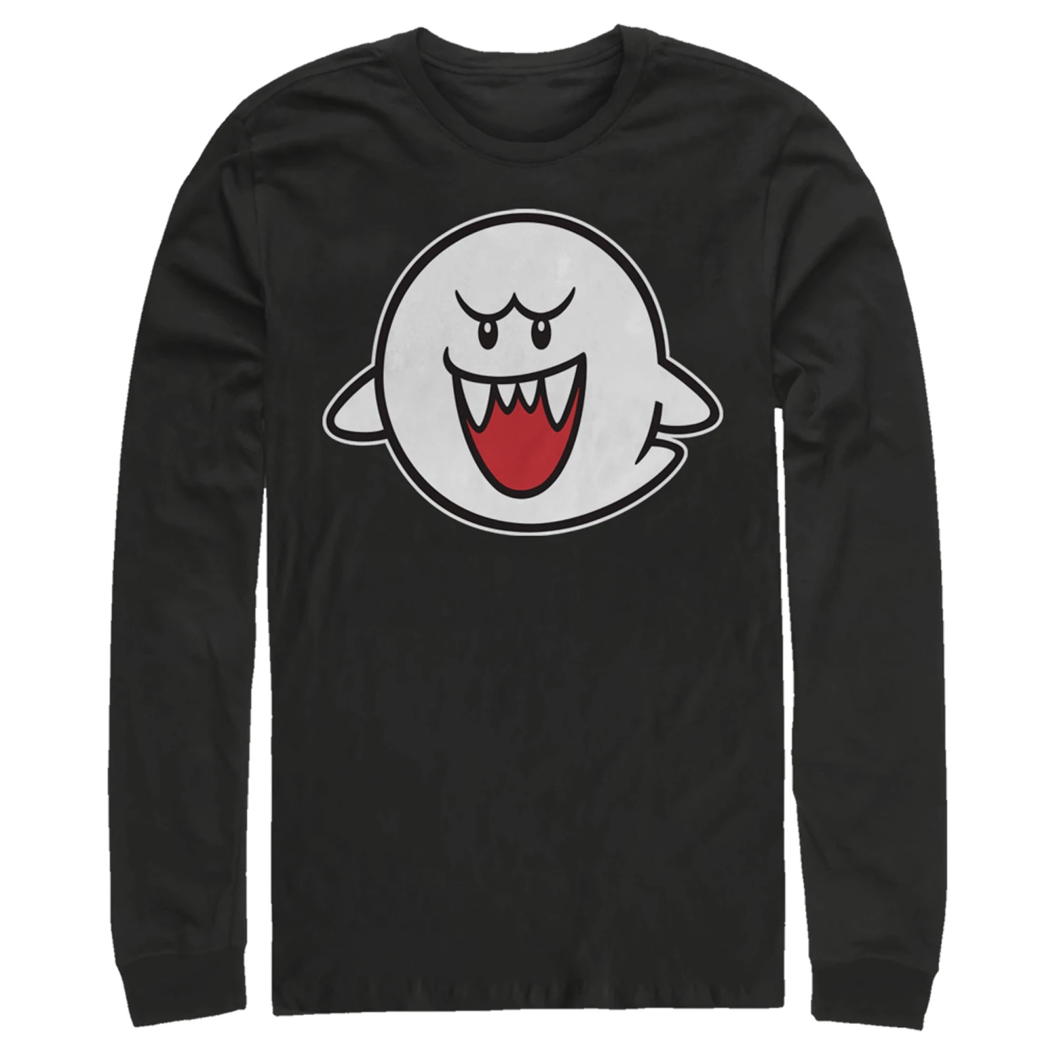 Men's Nintendo Mario Boo Ghost Long Sleeve Shirt 4 Men's Nintendo Mario Boo Ghost Long Sleeve Shirt - Image 2