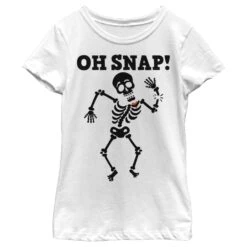 Girl's Lost Gods Halloween Oh Snap Skeleton T-Shirt -Fifthsun Shirts 13VLIN230ZE Snap Skull 17 147 copy