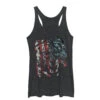 Women's Lost Gods Tiger Growl American Flag Racerback Tank Top -Fifthsun Shirts 14MISC196WE BACK OFF