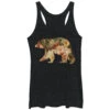 Women's Lost Gods Bear Floral Print Racerback Tank Top -Fifthsun Shirts 14MISC221WB Bearly Here