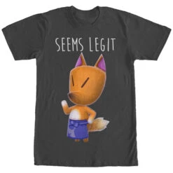 Men's Nintendo Animal Crossingd The Fox Seems Legit T-Shirt