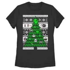 Women's Star Wars Ugly Christmas Tree T-Shirt