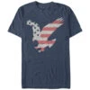Men's Lost Gods Fourth Of July Flying Eagle American Stripe T-Shirt -Fifthsun Shirts 14VLIN1143WE Flying Eagle