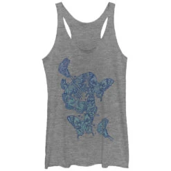Women's Lost Gods Butterflies Racerback Tank Top