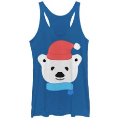 Women's Lost Gods Christmas Polar Bear Racerback Tank Top