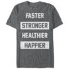 Women's CHIN UP Faster Stronger Healthier Happier Boyfriend Tee -Fifthsun Shirts 15CHIN338WB happier