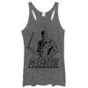 Women's Marvel Daredevil Billy Club Racerback Tank Top -Fifthsun Shirts 15MARV021B Daredevil Outline Comp copy