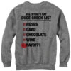 Men's Lost Gods Valentine's Day Dude Checklist Sweatshirt -Fifthsun Shirts 15MISC4507WC Dude Checklist