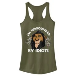 Junior's Lion King Scar Surrounded By Idiots Racerback Tank Top