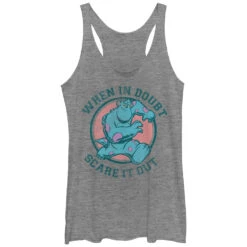 Women's Monsters Inc Sulley In Doubt Scare It Out Racerback Tank Top