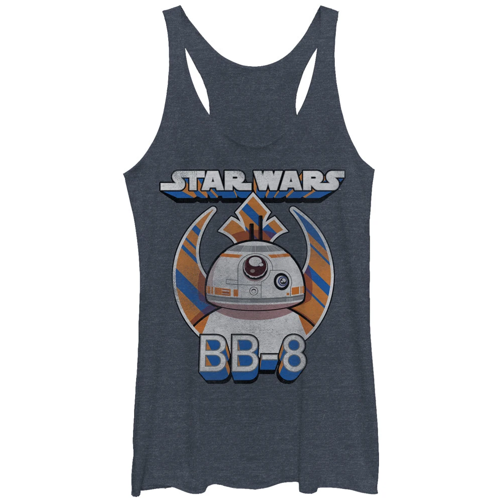 Women's Star Wars The Force Awakens BB-8 Droid Racerback Tank Top 3 Women's Star Wars The Force Awakens BB-8 Droid Racerback Tank Top