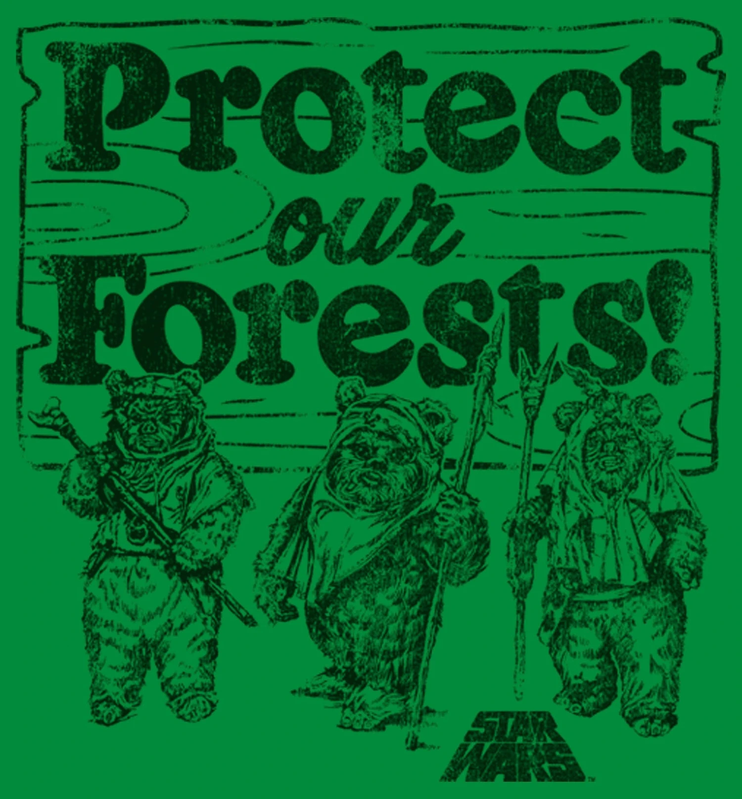 Men's Star Wars Ewok Protect Our Forests T-Shirt 7 Men's Star Wars Ewok Protect Our Forests T-Shirt - Image 5