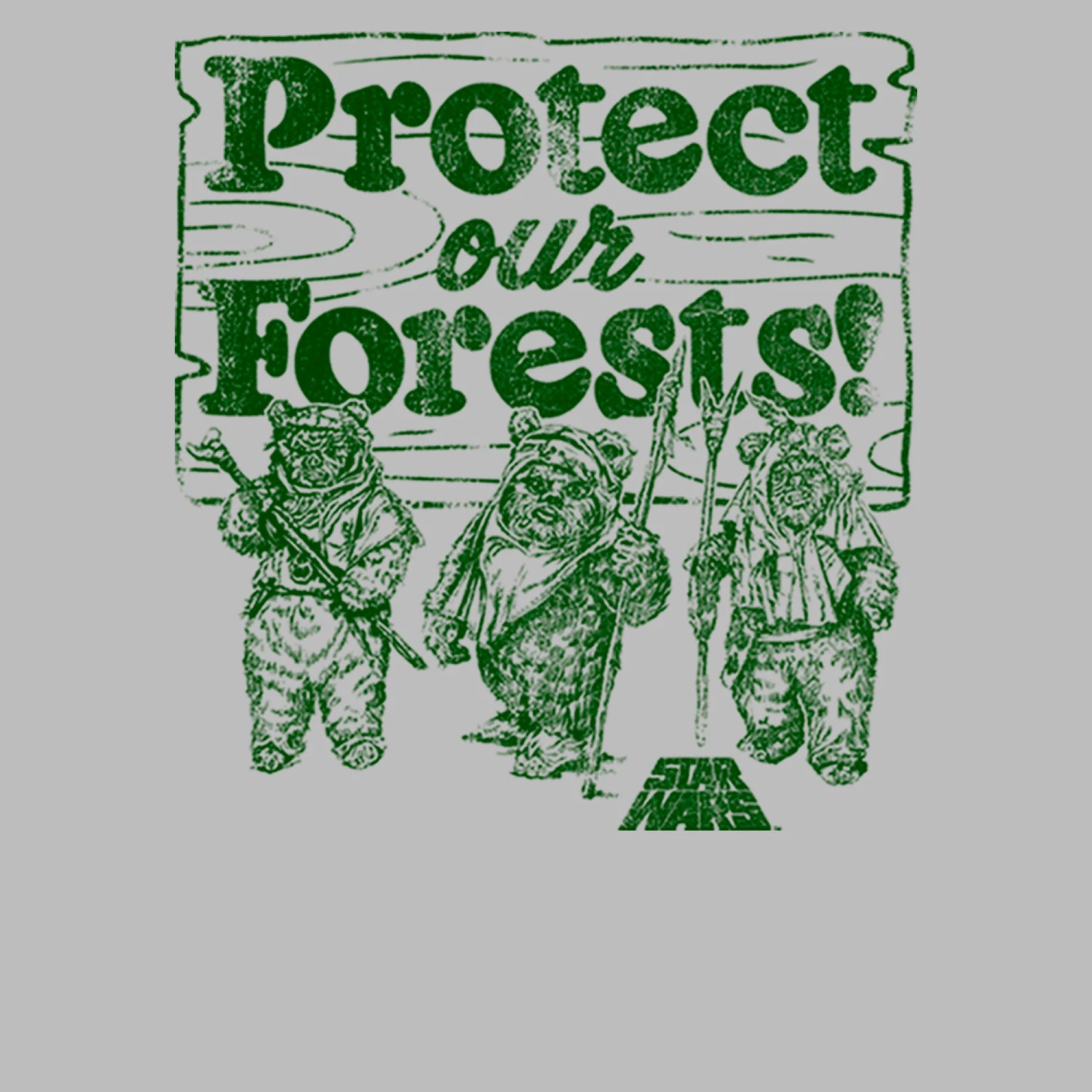 Men's Star Wars Ewok Protect Our Forests T-Shirt 4 Men's Star Wars Ewok Protect Our Forests T-Shirt - Image 2