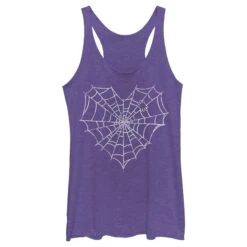 Women's Lost Gods Halloween Heart Spider Web Racerback Tank Top 15 Women's Lost Gods Halloween Heart Spider Web Racerback Tank Top -Fifthsun Shirts 15VLIN1447WI Webby Heart comp copy