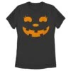 Women's CHIN UP Halloween Jack O' Lantern Face T-Shirt -Fifthsun Shirts 15VLIN1451WF Jill O Lantern comp copy
