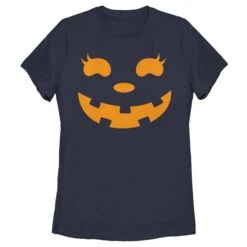 Women's CHIN UP Halloween Jack O' Lantern Face T-Shirt -Fifthsun Shirts 15VLIN1451WS Jill O Lantern 61 147 copy