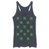 Women's Lost Gods St. Patrick's Day Four-Leaf Clover Print Racerback Tank Top -Fifthsun Shirts 15VLIN1678WC just rock comp copy