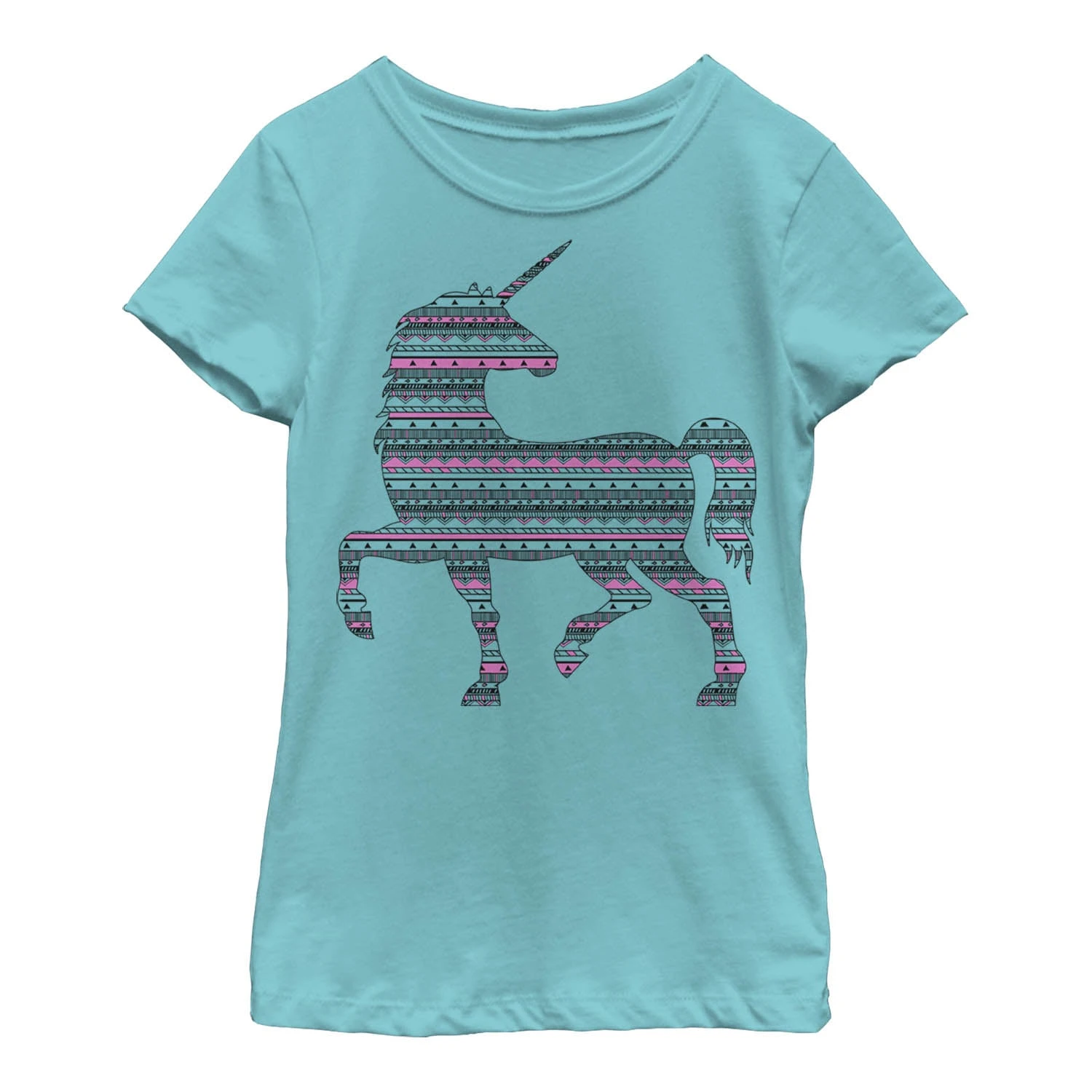 Girl's Lost Gods Unicorn Geometric Pattern T-Shirt 3 Girl's Lost Gods Unicorn Geometric Pattern T-Shirt