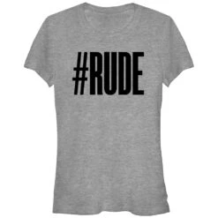 Junior's CHIN UP Hashtag Rude T-Shirt