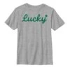 Boy's Lost Gods St. Patrick's Day Lucky Cursive T-Shirt -Fifthsun Shirts 15VLIN991WF Lucky