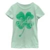 Girl's Lost Gods St. Patrick's Day Lucky Retro Shamrock T-Shirt