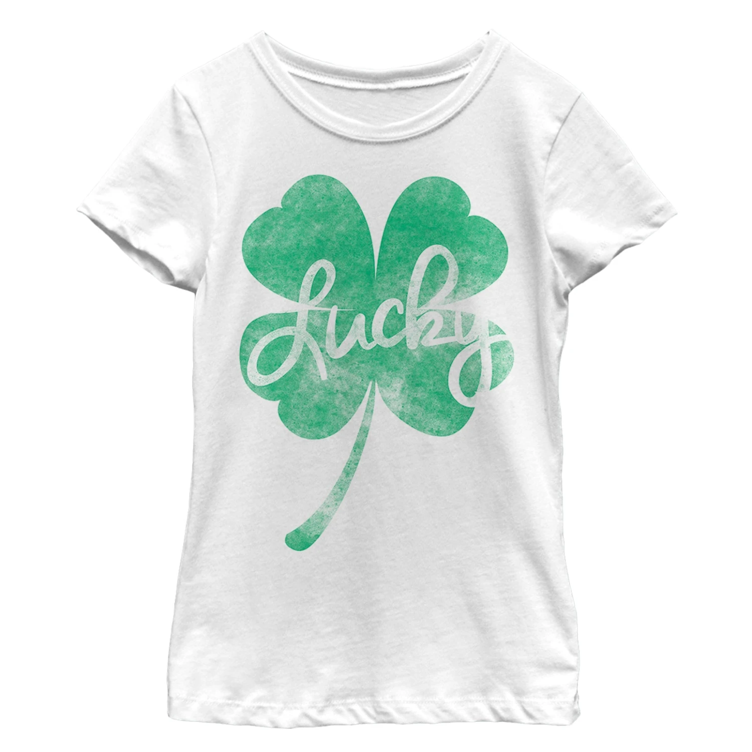 Girl's Lost Gods St. Patrick's Day Lucky Retro Shamrock T-Shirt 4 Girl's Lost Gods St. Patrick's Day Lucky Retro Shamrock T-Shirt - Image 2