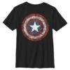 Boy's Marvel Captain America Shield Comic Print T-Shirt