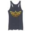 Women's Nintendo Legend Of Zelda Triforce Fade Racerback Tank Top -Fifthsun Shirts 15nntd2072wd gradientforce comp fix