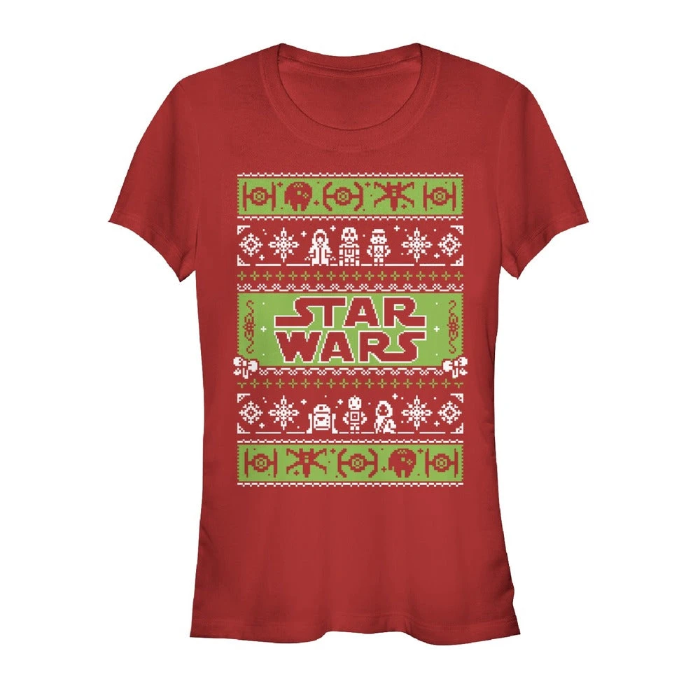 Junior's Star Wars Ugly Christmas Come To The Merry Side T-Shirt 3 Junior's Star Wars Ugly Christmas Come To The Merry Side T-Shirt