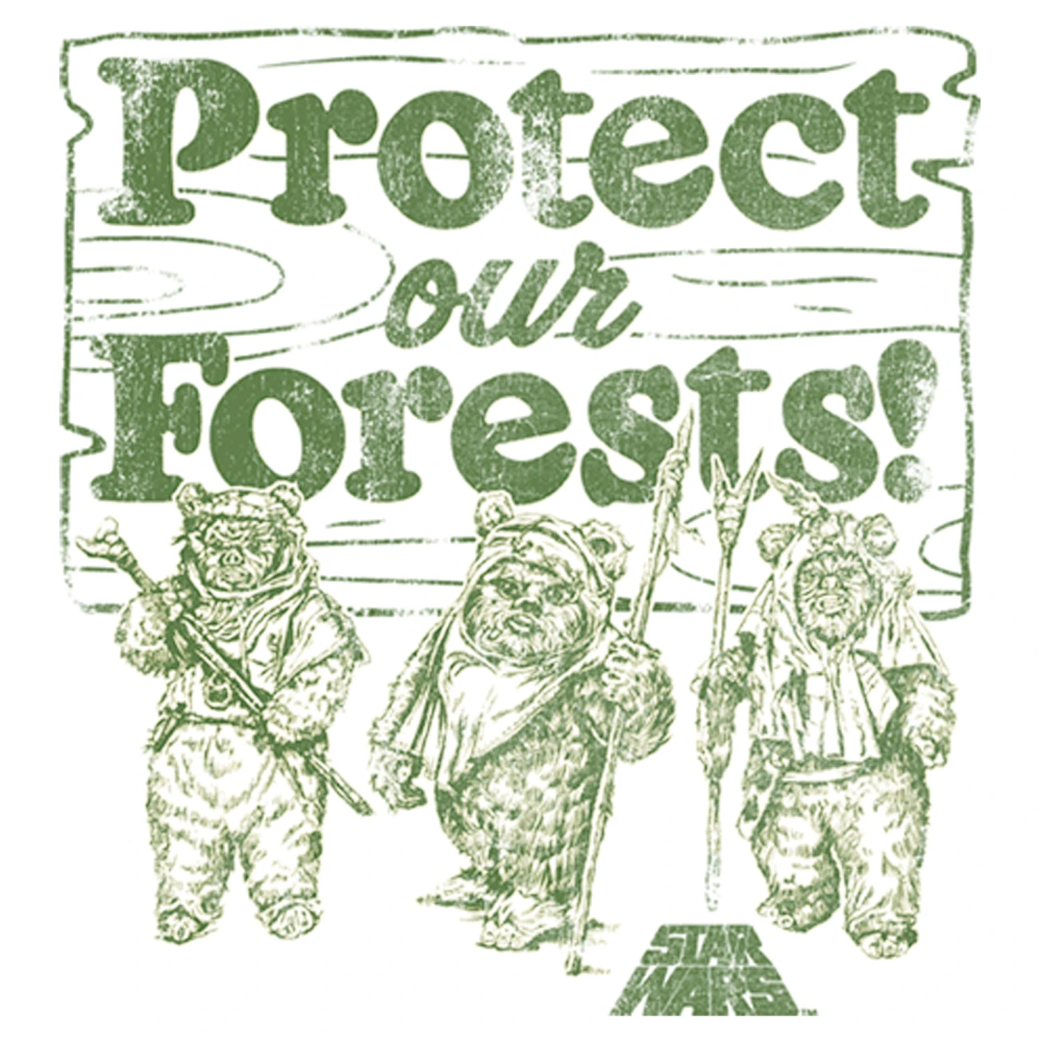 Men's Star Wars Ewok Protect Our Forests T-Shirt 8 Men's Star Wars Ewok Protect Our Forests T-Shirt - Image 6