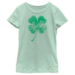 Girl's Lost Gods St. Patrick's Day Lucky Retro Shamrock T-Shirt 12 Girl's Lost Gods St. Patrick's Day Lucky Retro Shamrock T-Shirt -Fifthsun Shirts 15vlin993wf lucky shamrock copy