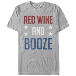 Men's CHIN UP 4th Of July Wine And Booze T-Shirt