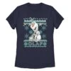 Women's Frozen Ugly Christmas Olaf T-Shirt -Fifthsun Shirts 16FRZN10001A 008 Olaf Fade Xmas 04 129